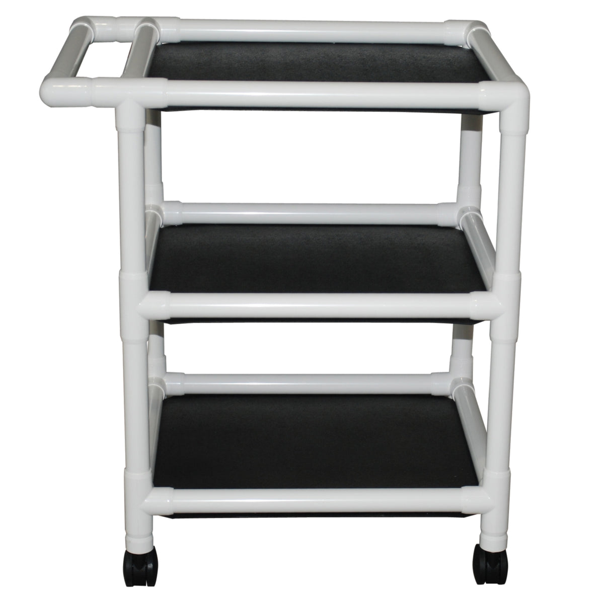 PVC Three-Shelf Utility Cart
